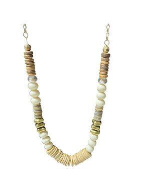 Ann Taylor Loft Beaded Necklace Natural Accents Earthy Boho Chic Jewelry  Women